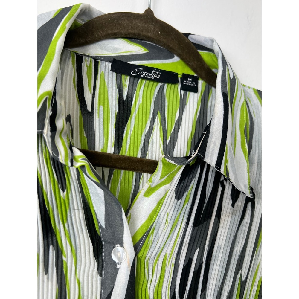 Bell Sleeve Button Up Blouse Unique Cutouts Whimsy Size L - Picture 4 of 5